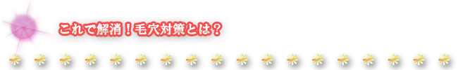 これで解消!毛穴対策とは?