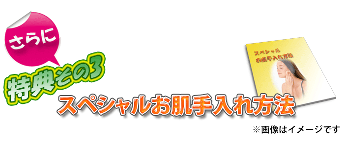 スペシャルお肌手入れ方法