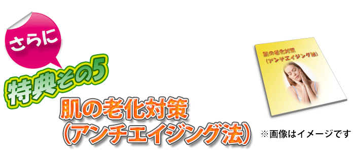 肌の老化対策(アンチエイジング法)